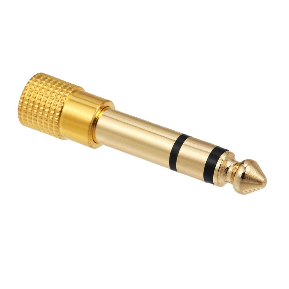 5PCS Audio Jack Adapter 6.35mm Male 3.5mm Female Stereo Jack