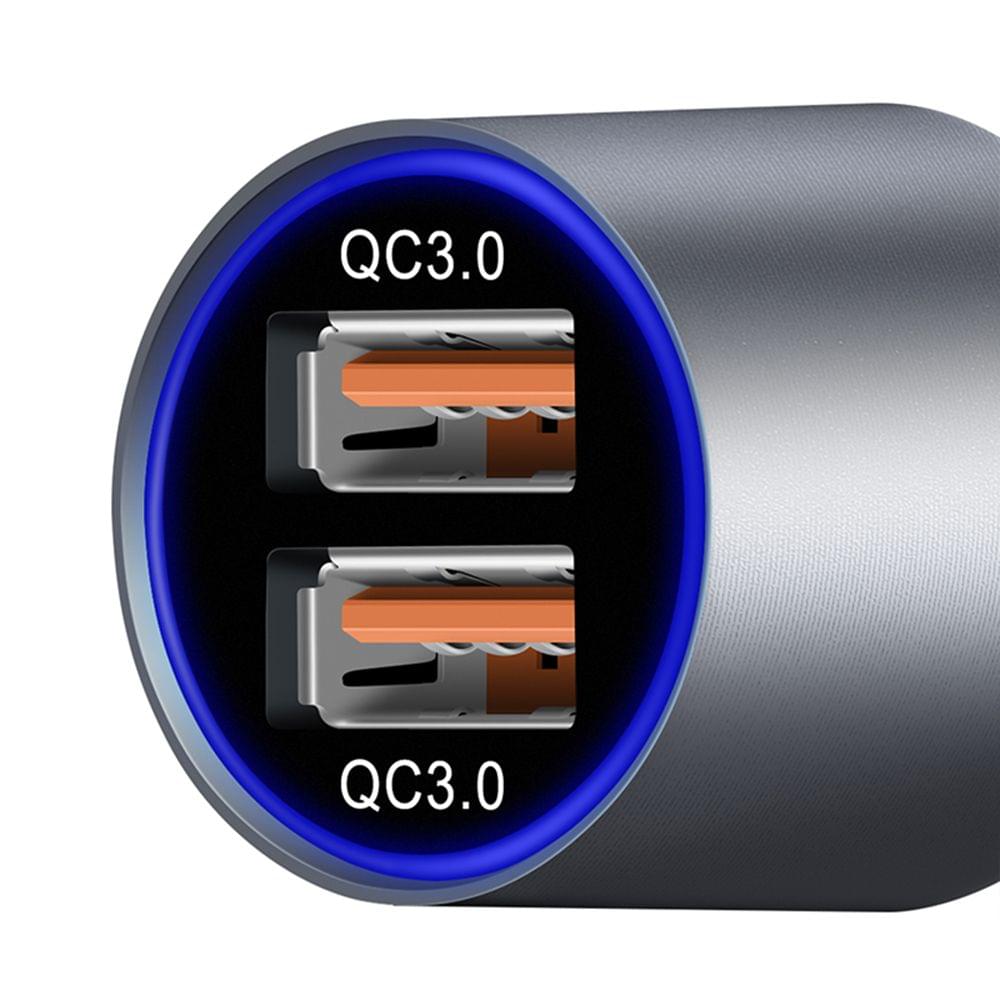 Quick Charge Car Charger with Dual USB Ports QC3.0 Fast - Type 1