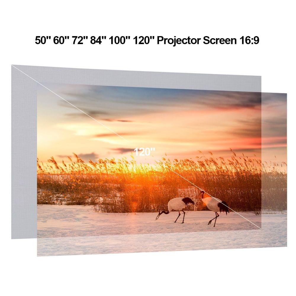 120'' Portable Projector Screen HD 16:9 120 Inch Diagonal