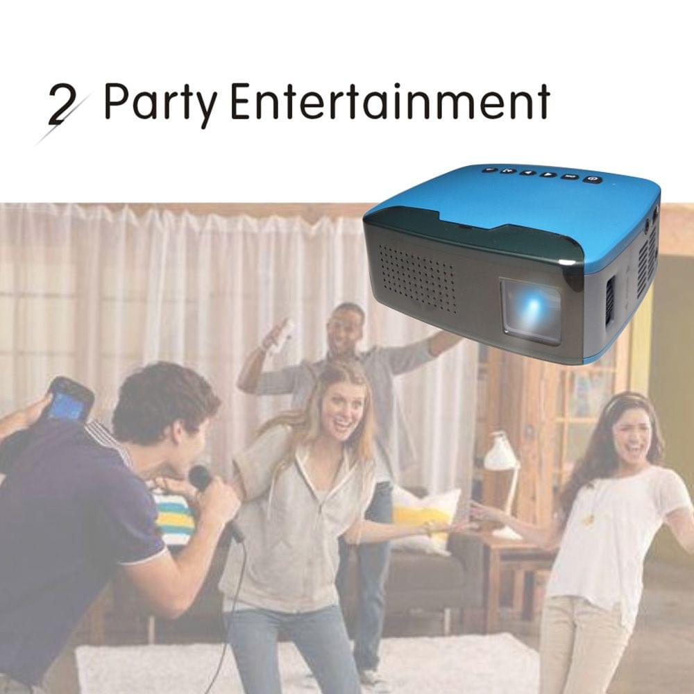 MY20 Mini Portable LCD Projector 400 Lumens Full HD 1080P - EU Plug