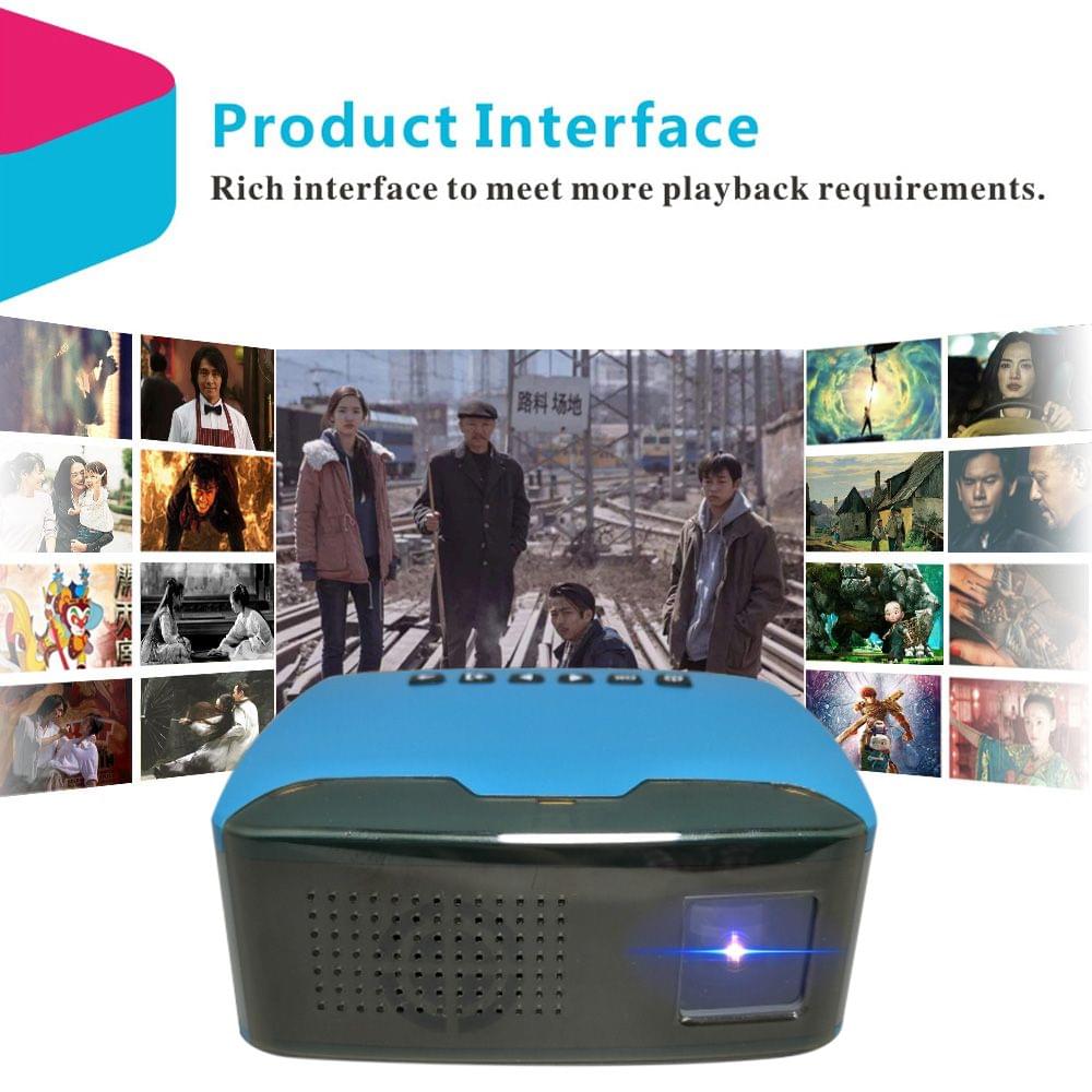 MY20 Mini Portable LCD Projector 400 Lumens Full HD 1080P - EU Plug