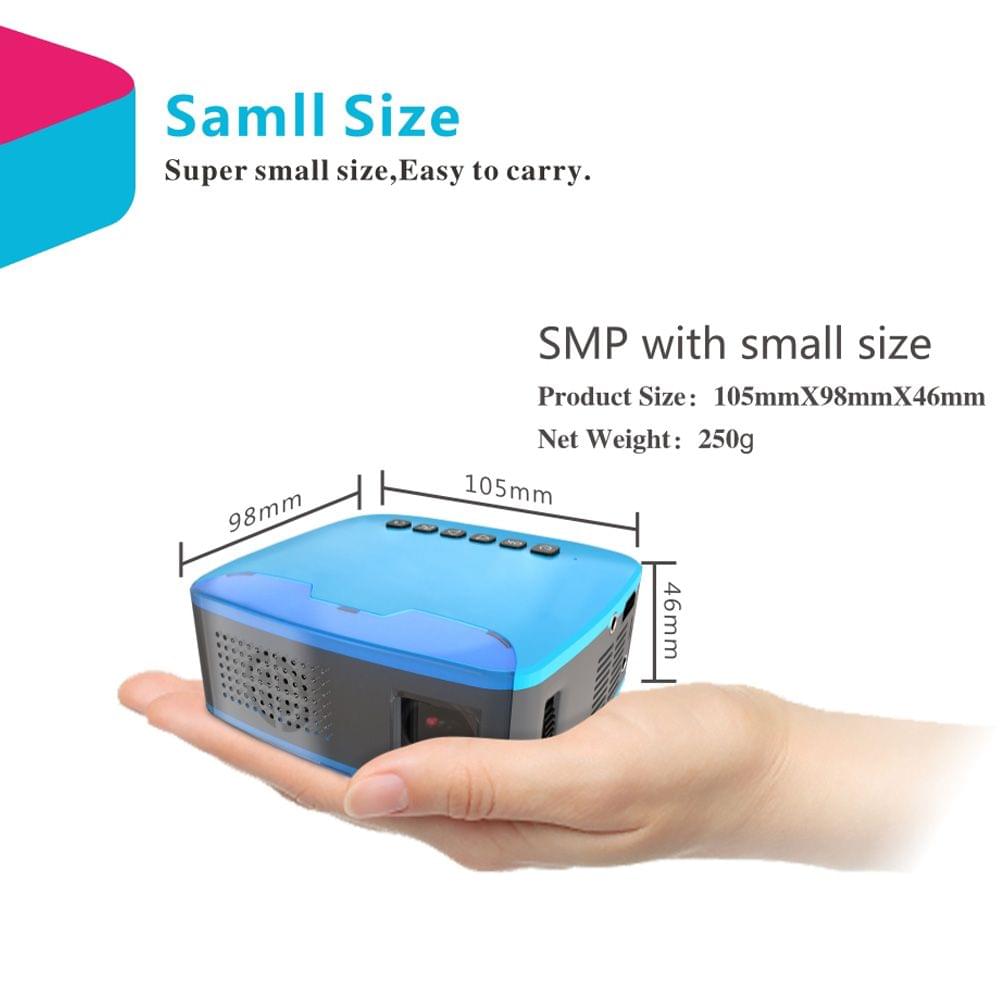 MY20 Mini Portable LCD Projector 400 Lumens Full HD 1080P - EU Plug