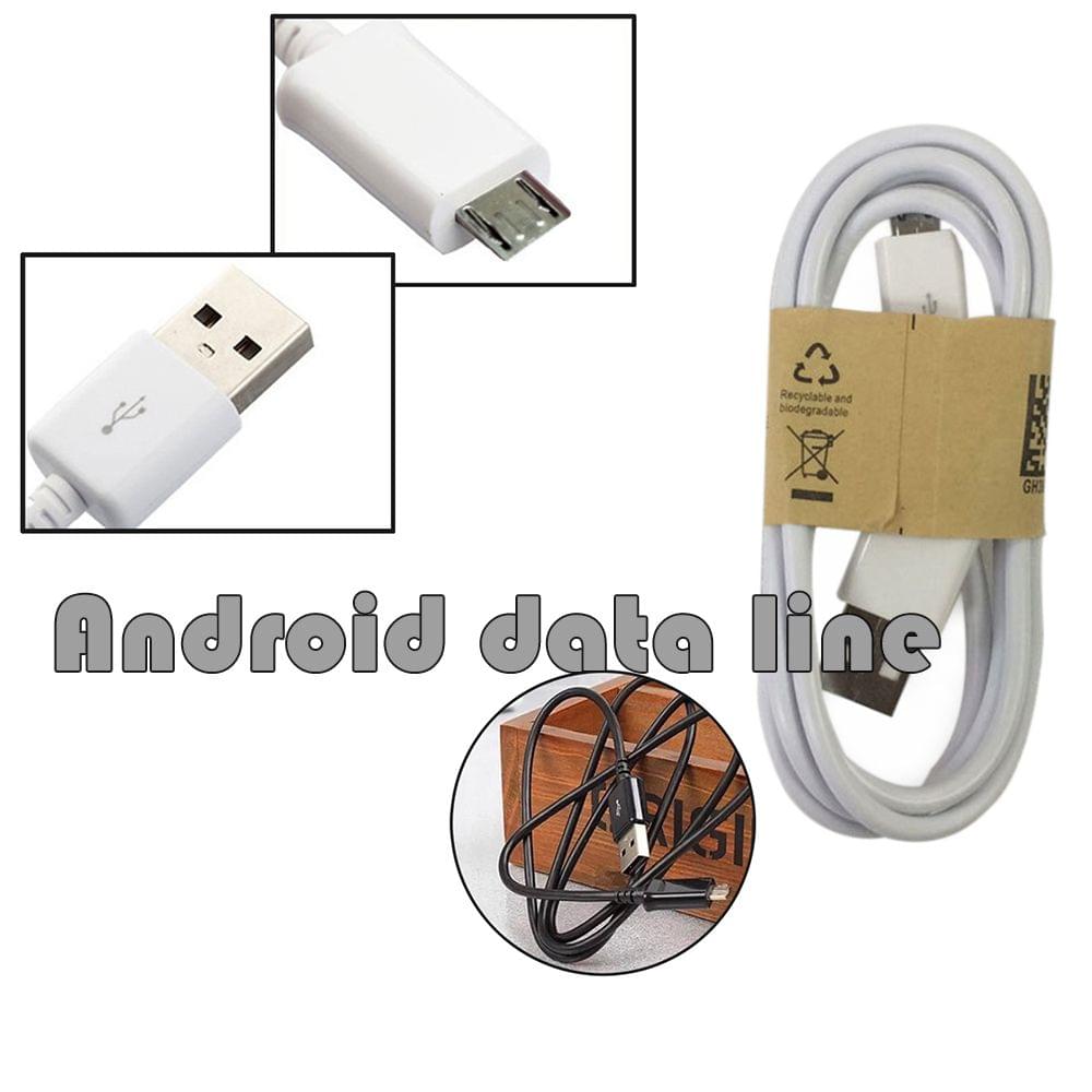 White Wire USB Cable Date Sync Charging Cables 1m Mobile - 1