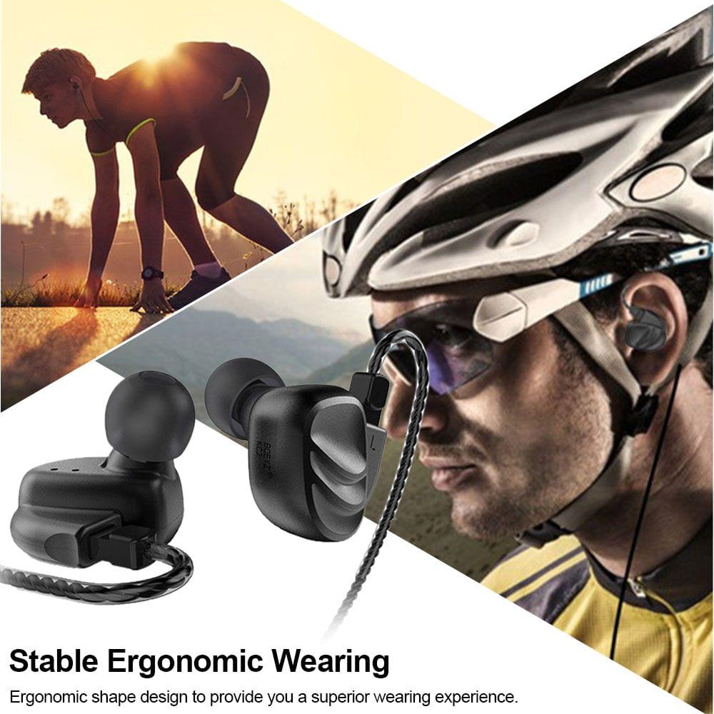 Uniqkart KC2 Wired In-ear Headphones DIY Earphones 2BA+2DD - with Mic
