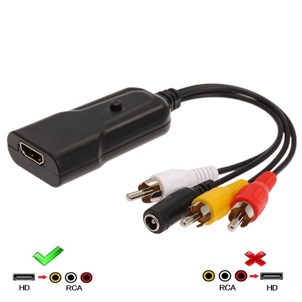 HD to AV CVBS Convertor 1080P to AV Adapter for NTSC PAL