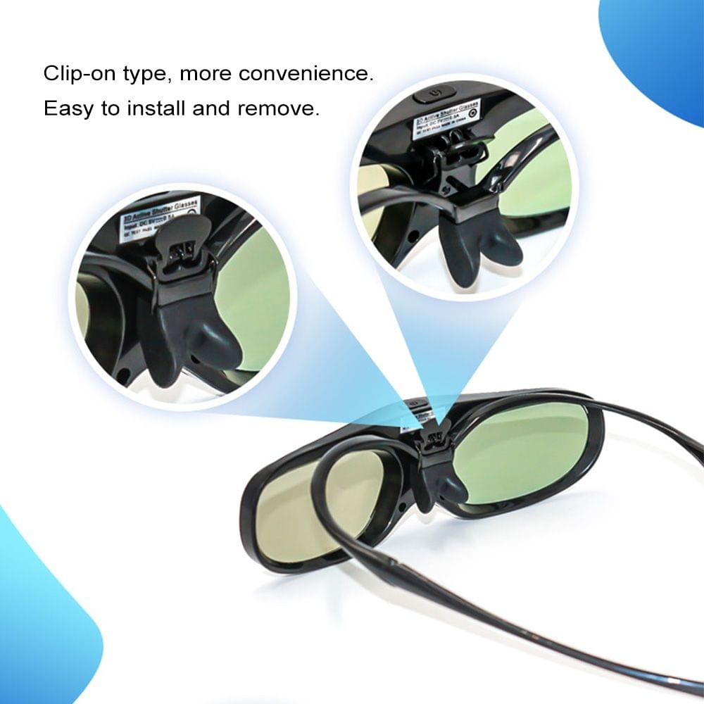 G300 Active Shutter 3D Glasses Clip-on Type Compatible with