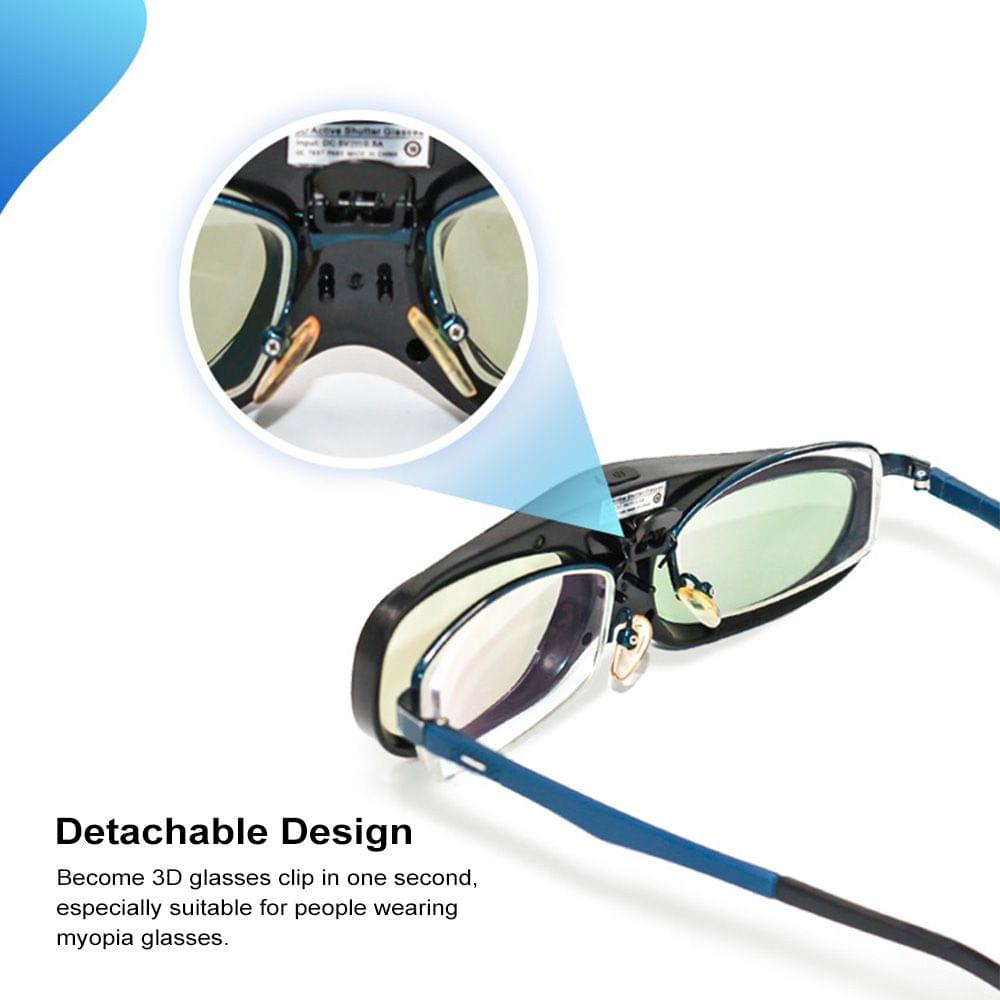 G300 Active Shutter 3D Glasses Clip-on Type Compatible with