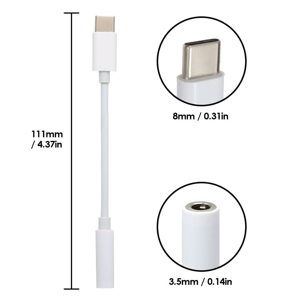 USB C to 3.5mm Headphone Jack Adapter with Digital Audio