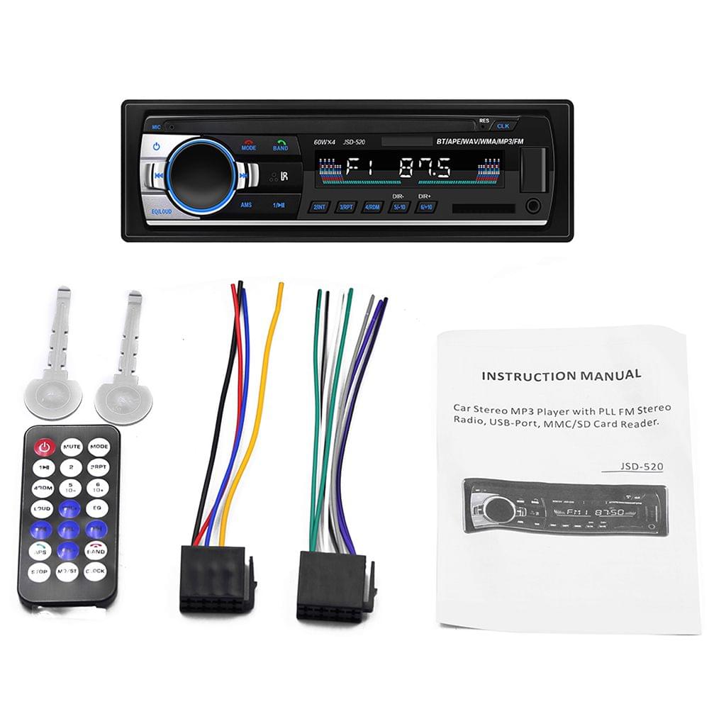 JSD-520 Bluetooth Car Audio Player Car Radio Stereo