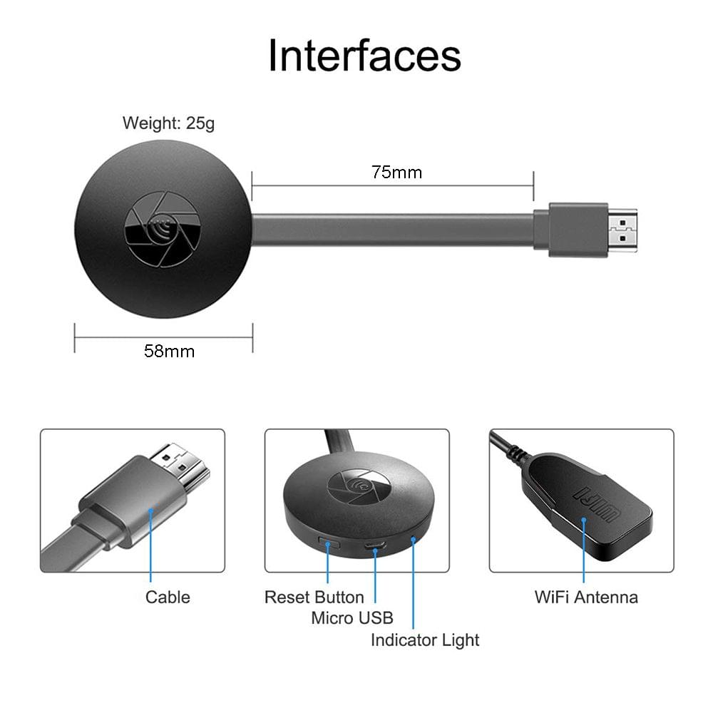 G2 Wifi Screen Sharer Dongle Receiver 1080P Full High
