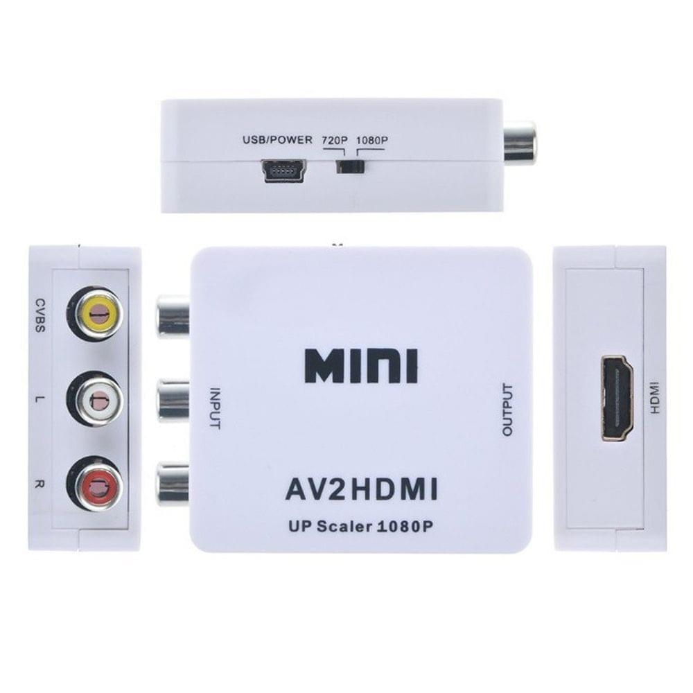 AV to HDMI Scalar Converter Video Composite Adapter Box Mini