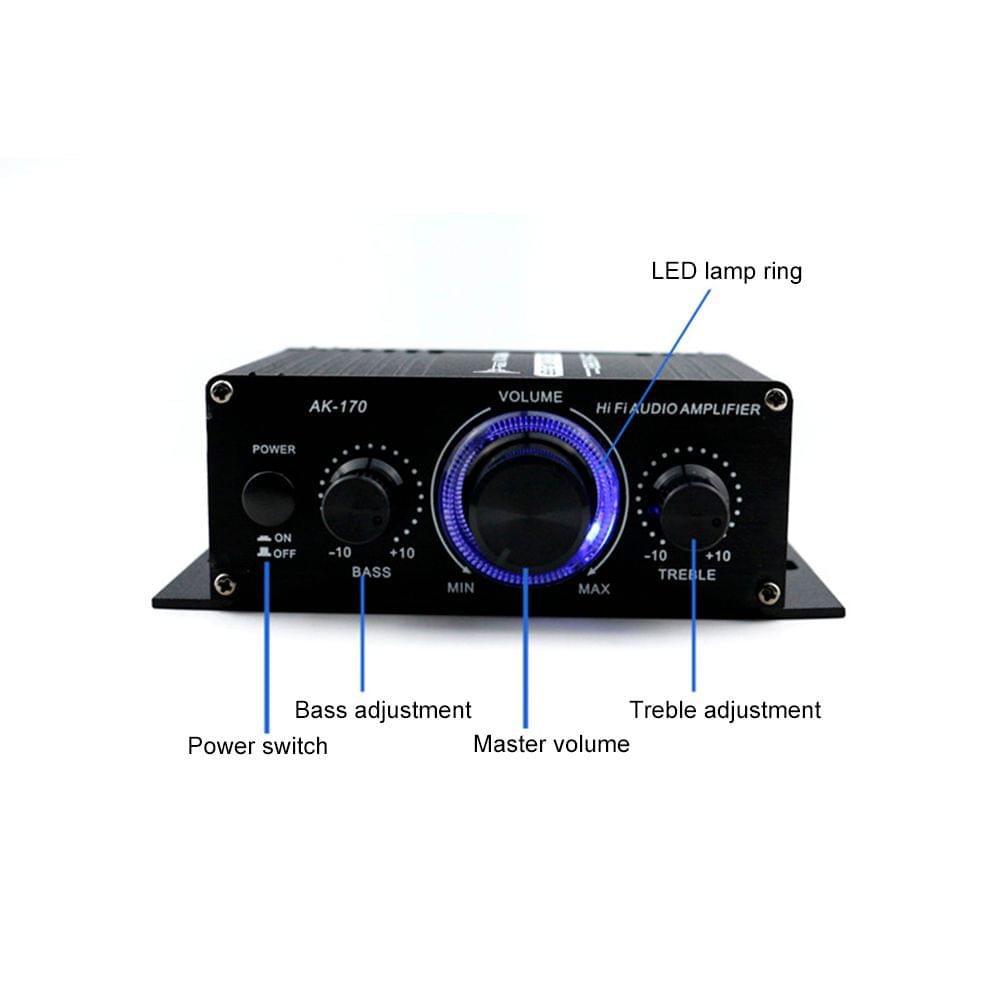 AK170 12V Mini Audio Power Amplifier Digital Audio Receiver