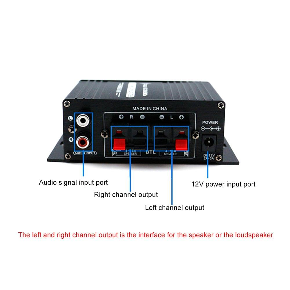 AK170 12V Mini Audio Power Amplifier Digital Audio Receiver