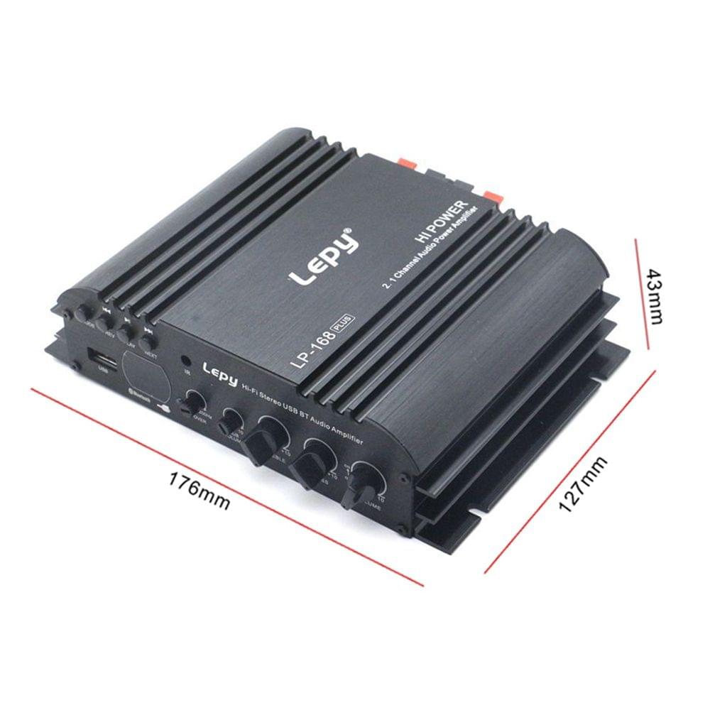 Lepy HiFi Stereo Digital Audio Amplifier 2.1 Channel - EU Plug