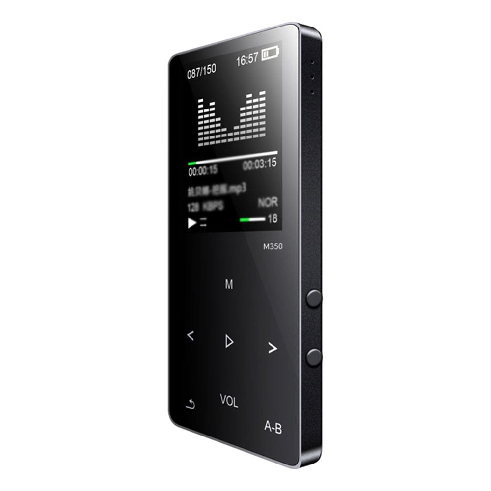 M350 MP3 Player Metal Sport Mini Portable Audio 4G/8G Music - Black&4GB