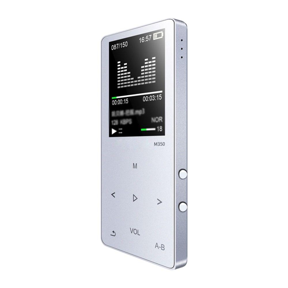 M350 MP3 Player Metal Sport Mini Portable Audio 4G/8G Music - Silver&4GB