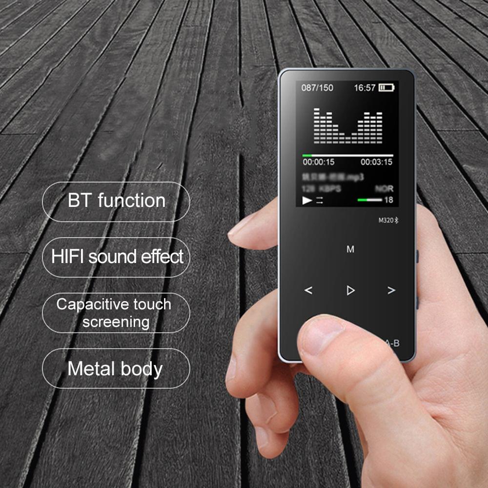 M320 MP3 Player BT Metal Sport Mini Portable Audio 4G/8G - Gold&8GB