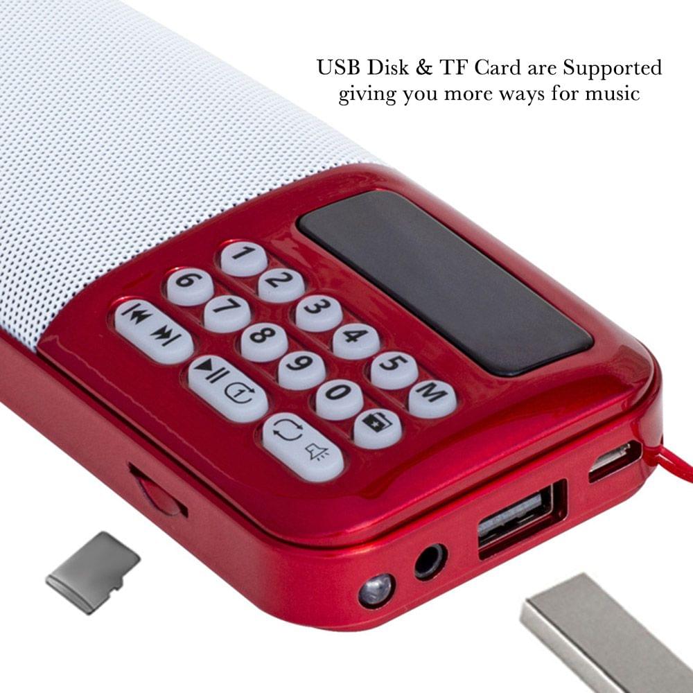 Portable FM Radio Rechargeable Wireless Speaker TF Card USB