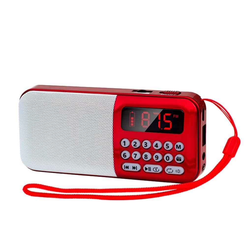 Portable FM Radio Rechargeable Wireless Speaker TF Card USB