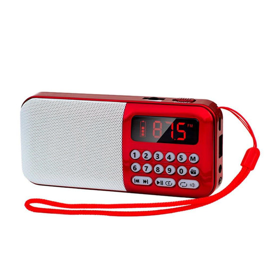 Portable FM Radio Rechargeable Wireless Speaker TF Card USB