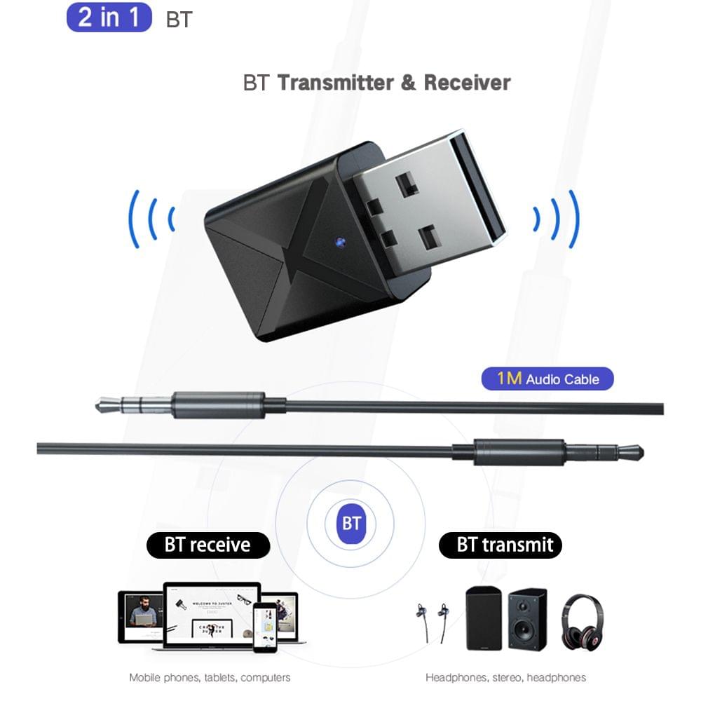 KN320 Audio Adapter USB BT 2 in 1 Trans-mitter/Receiver