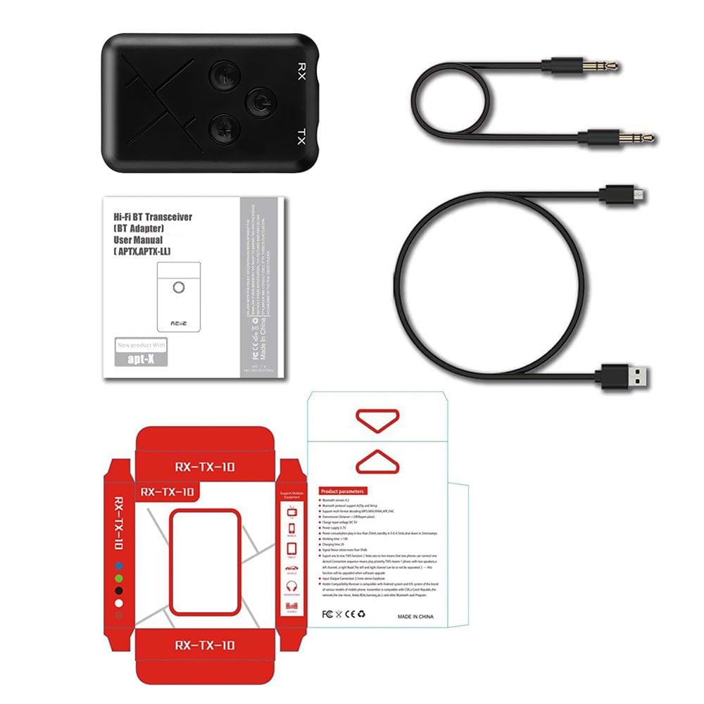 KR-TX10 Audio Adapter USB BT 2 in 1 Trans-mitter/Receiver