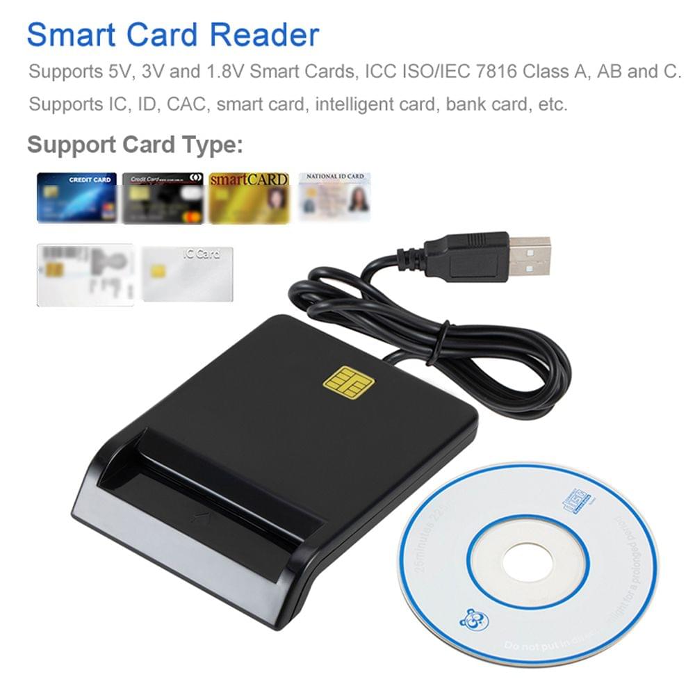 USB 2.0 Smart Card Reader Smart IC Card Reader For Bank Card