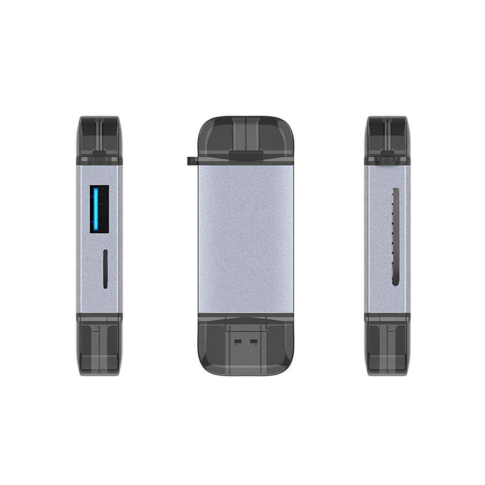 6 in 1 Card Reader USB Type-C Micro USB & USB 2.0 Combo to