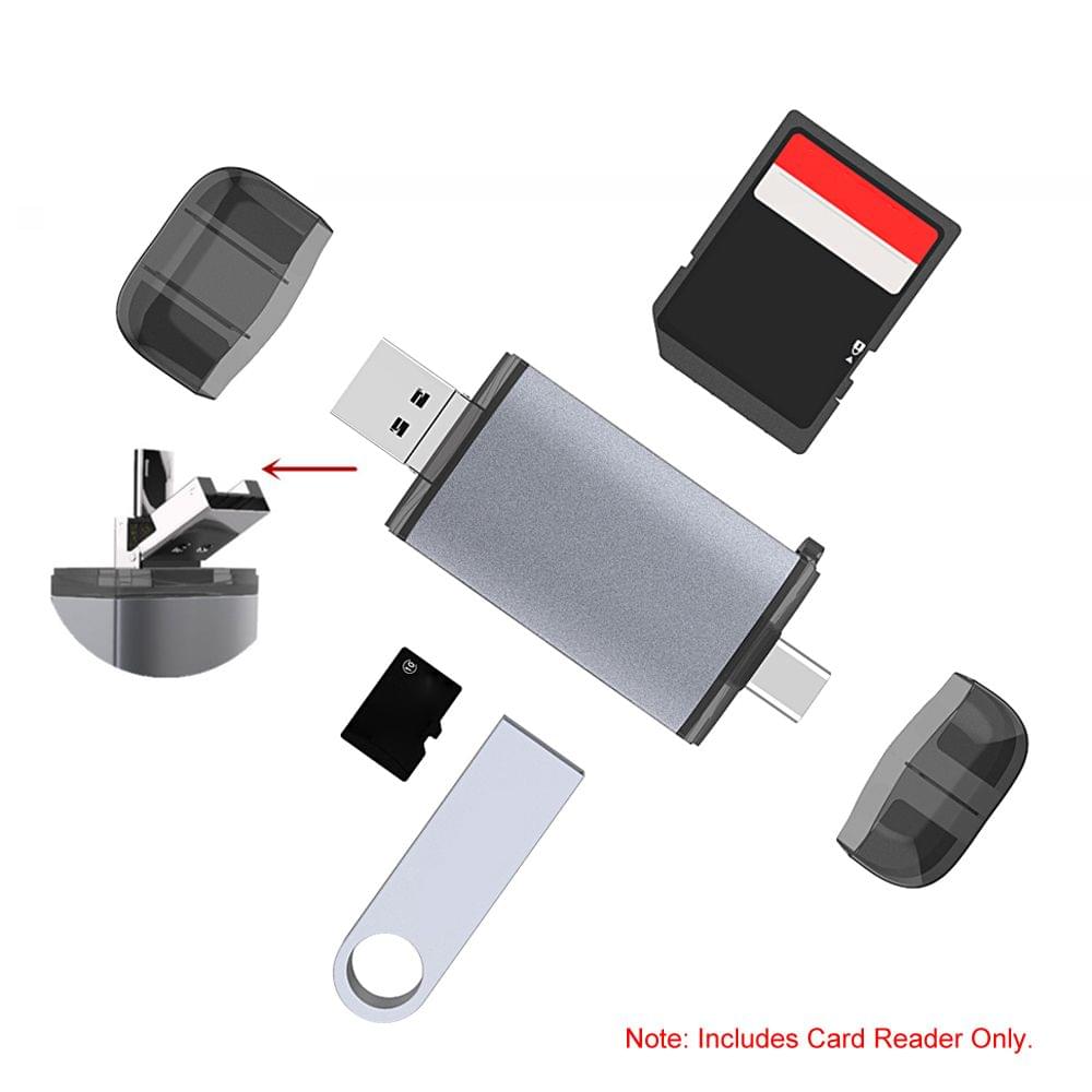 6 in 1 Card Reader USB Type-C Micro USB & USB 2.0 Combo to