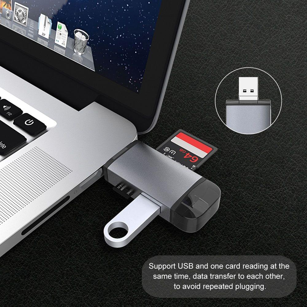 6 in 1 Card Reader USB Type-C Micro USB & USB 2.0 Combo to