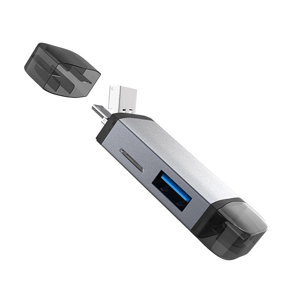 6 in 1 Card Reader USB Type-C Micro USB & USB 2.0 Combo to