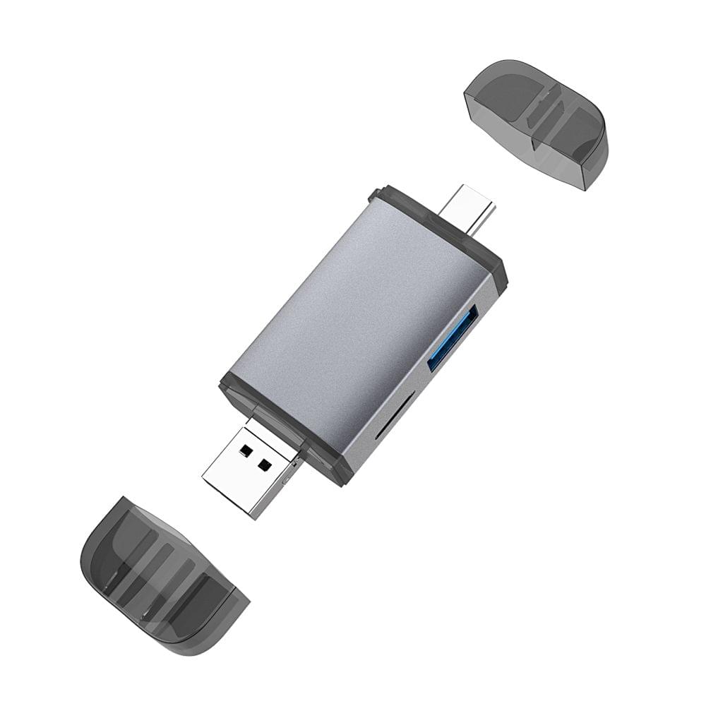6 in 1 Card Reader USB Type-C Micro USB & USB 2.0 Combo to