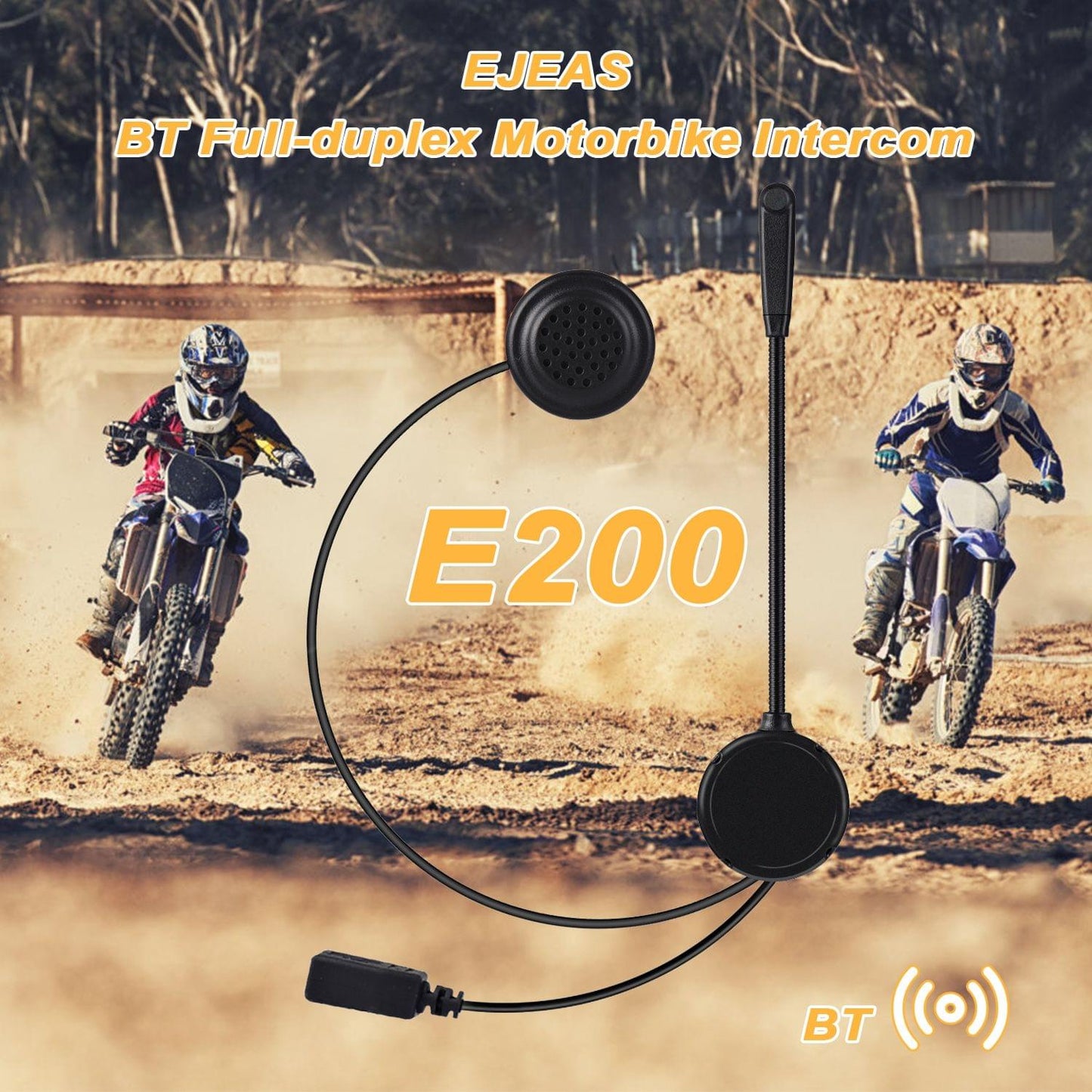 Uniqkart E200 Bluetooth Motorcycle Helmet Wireless Headset