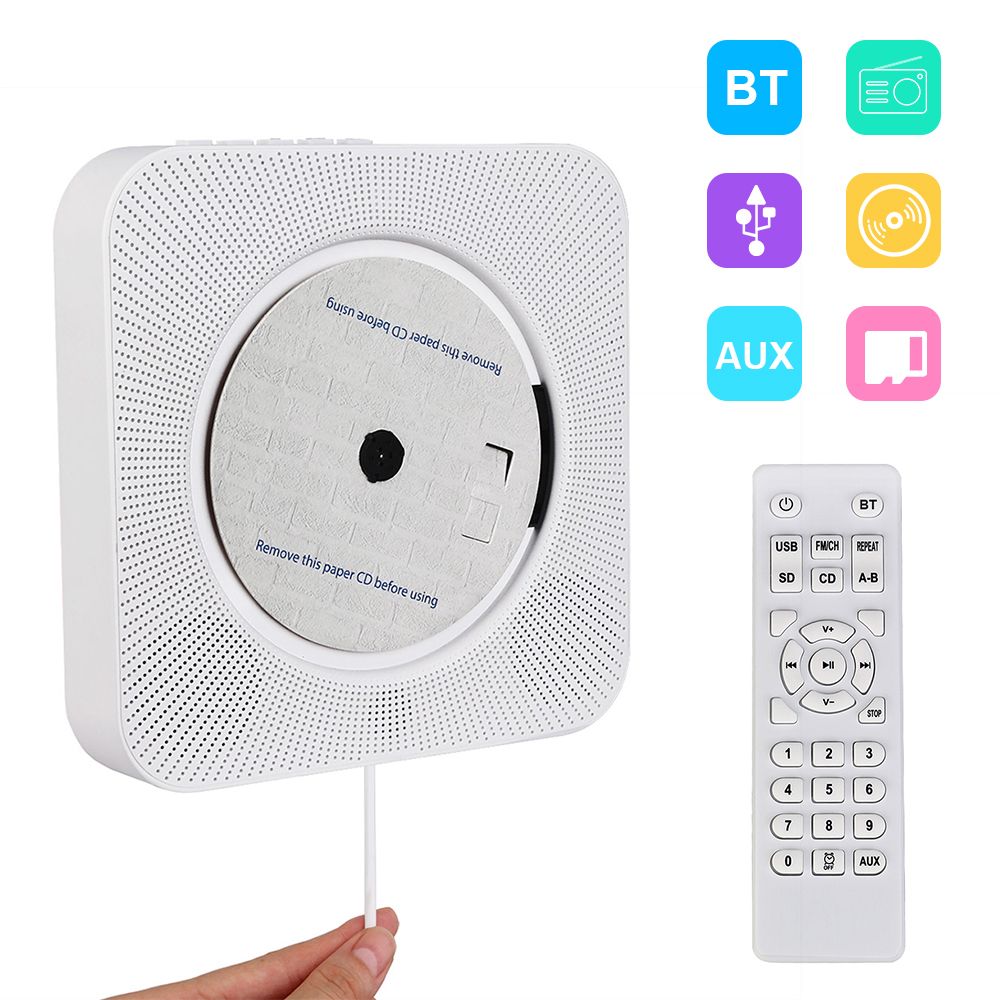 Retekess TR609 CD Player with FM Radio BT Speaker MP3 Player - US Plug