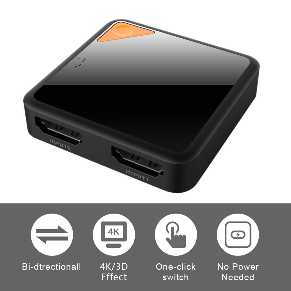 HD Switch HD Splitter 2 in 1 Out with Indicator Light