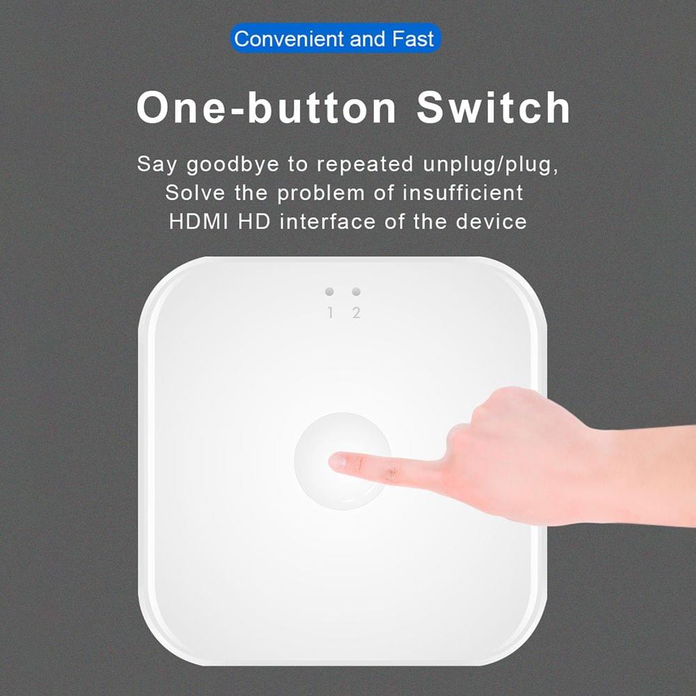 HD Switch Portable HD Splitter 2 in 1 Out HD Switch with