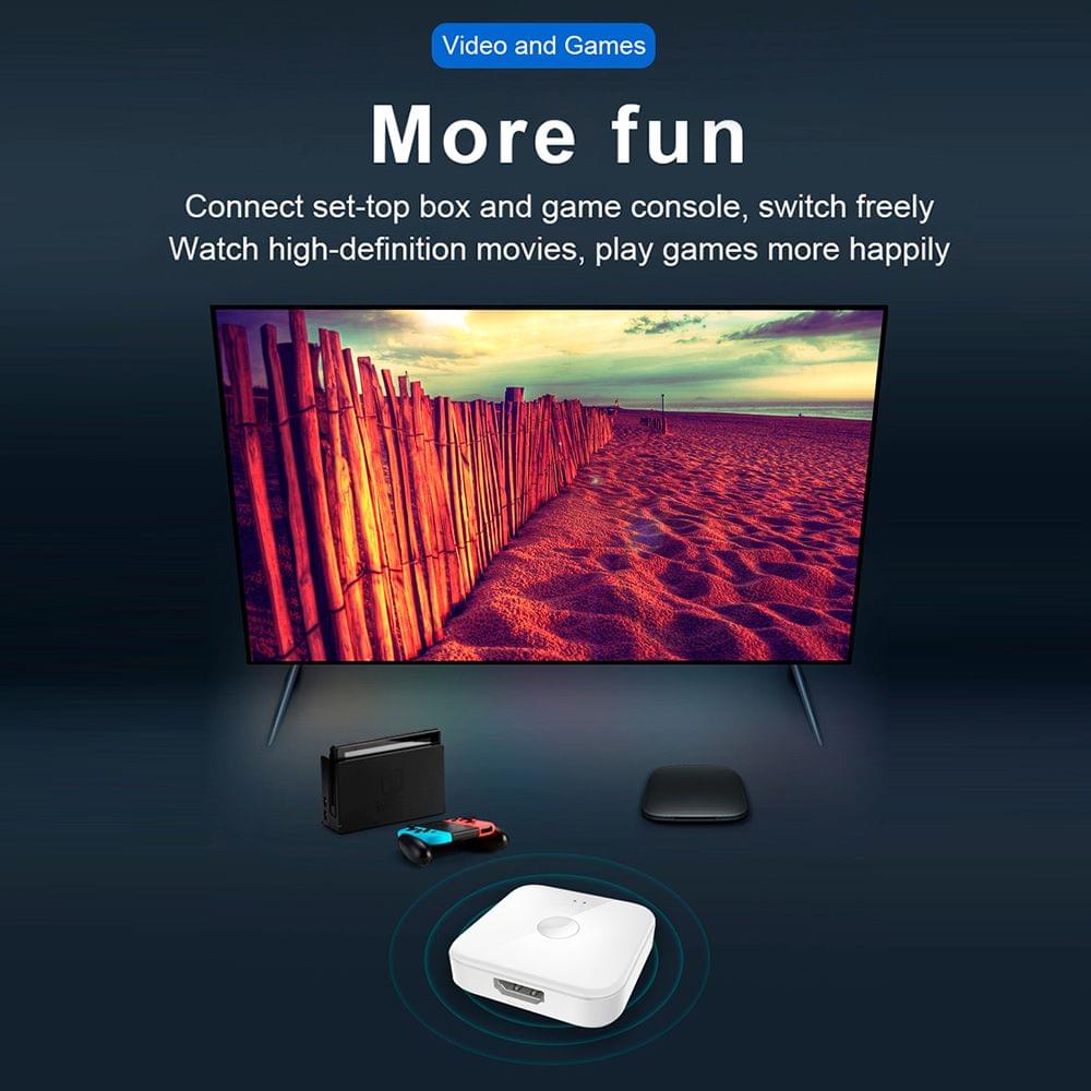 HD Switch Portable HD Splitter 2 in 1 Out HD Switch with