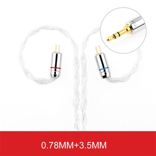 TRN T3 8 Core Pure Silver Cable 3.5mm 0.78mm 2Pin Upgrade - 3