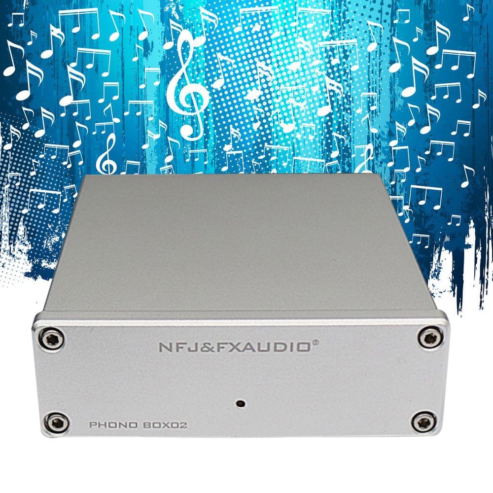 FX-AUDIO BOX-02 Hi-Fi Mini MM&MC Audio Amplifier for Record - EU Plug