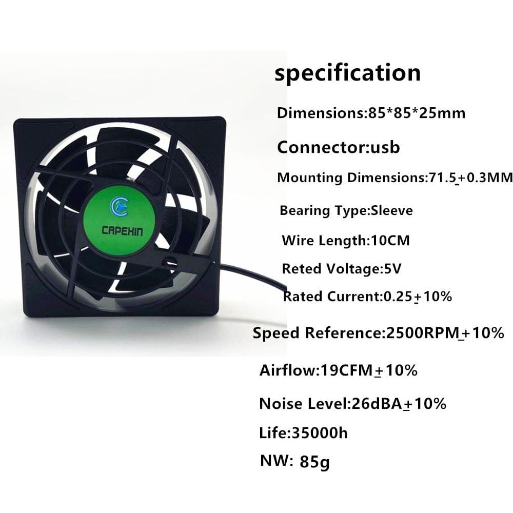 TV Box Cooling Fan TV Box Silent Quiet Cooler 5V USB Power