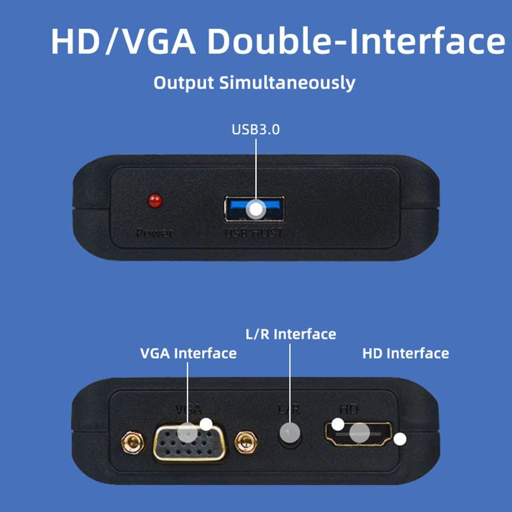 USB 3.0 to HD VGA Adapter USB to VGA HD Adaptor 1080P