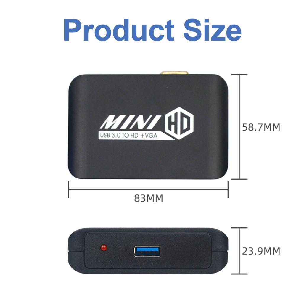 USB 3.0 to HD VGA Adapter USB to VGA HD Adaptor 1080P