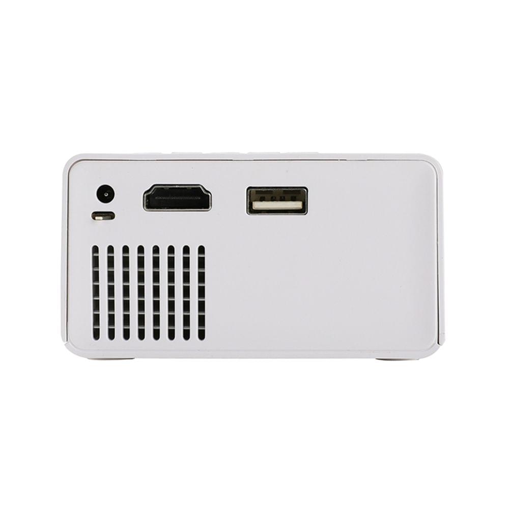 400 Lumens Mini LED Projector Supports 720P / 1080P Portable - US Plug