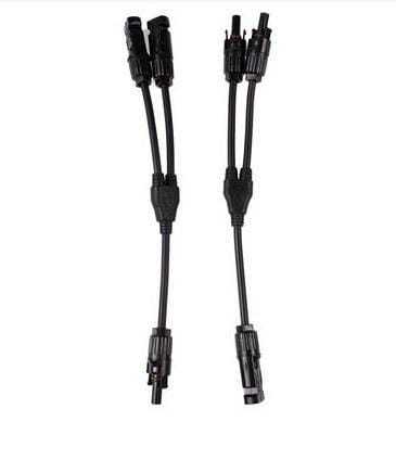 1 Pair MC4 Branch Y Adapter Connectors M/M/F and F/F/M for Solar Panels Cable (mc4)