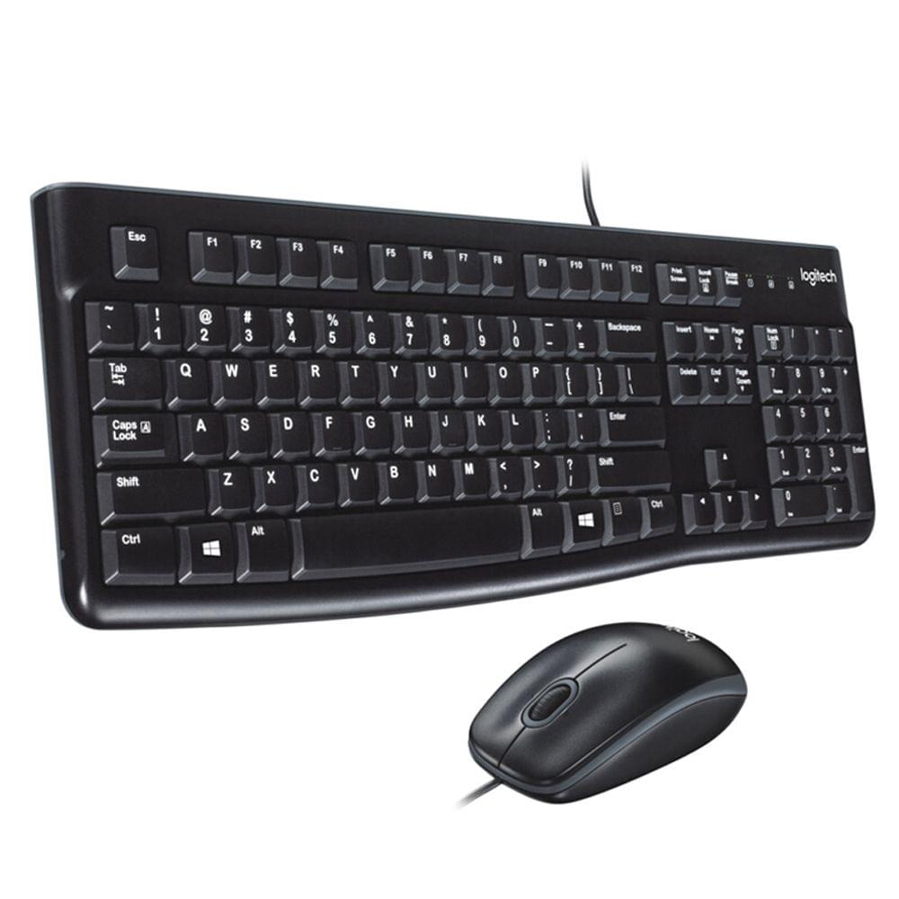 Logitech MK120 Desktop USB Mouse Keyboard Combo Full-size