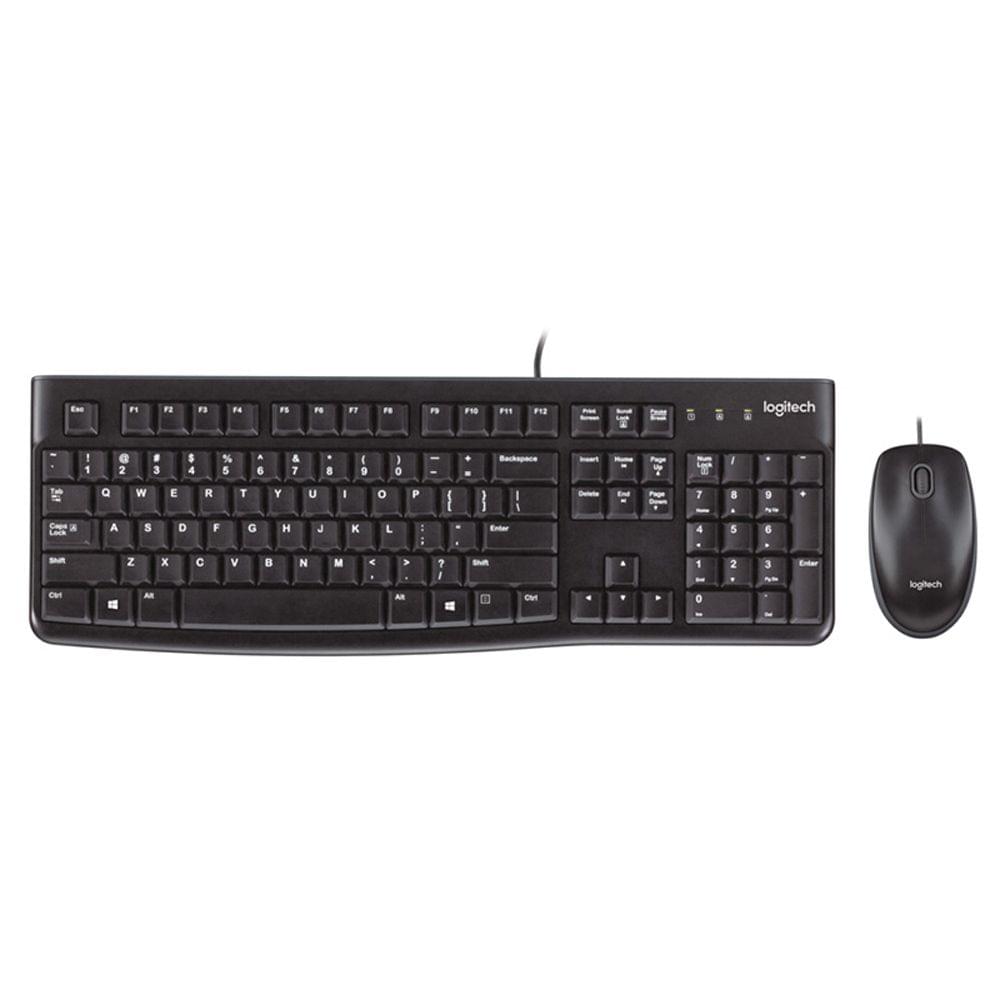 Logitech MK120 Desktop USB Mouse Keyboard Combo Full-size
