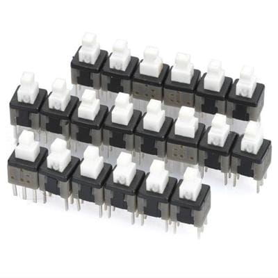 20 pcs No Lock Push Button Switch, Size: 5.8 x 5.8mm