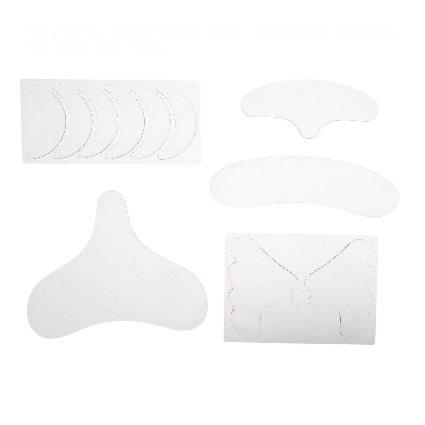 5PCS Reusable Anti Wrinkle Face Pad Silicone Transparent - 5PCS