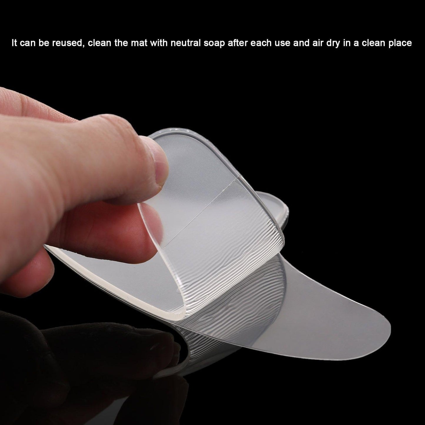 5PCS Reusable Anti Wrinkle Face Pad Silicone Transparent - 5PCS
