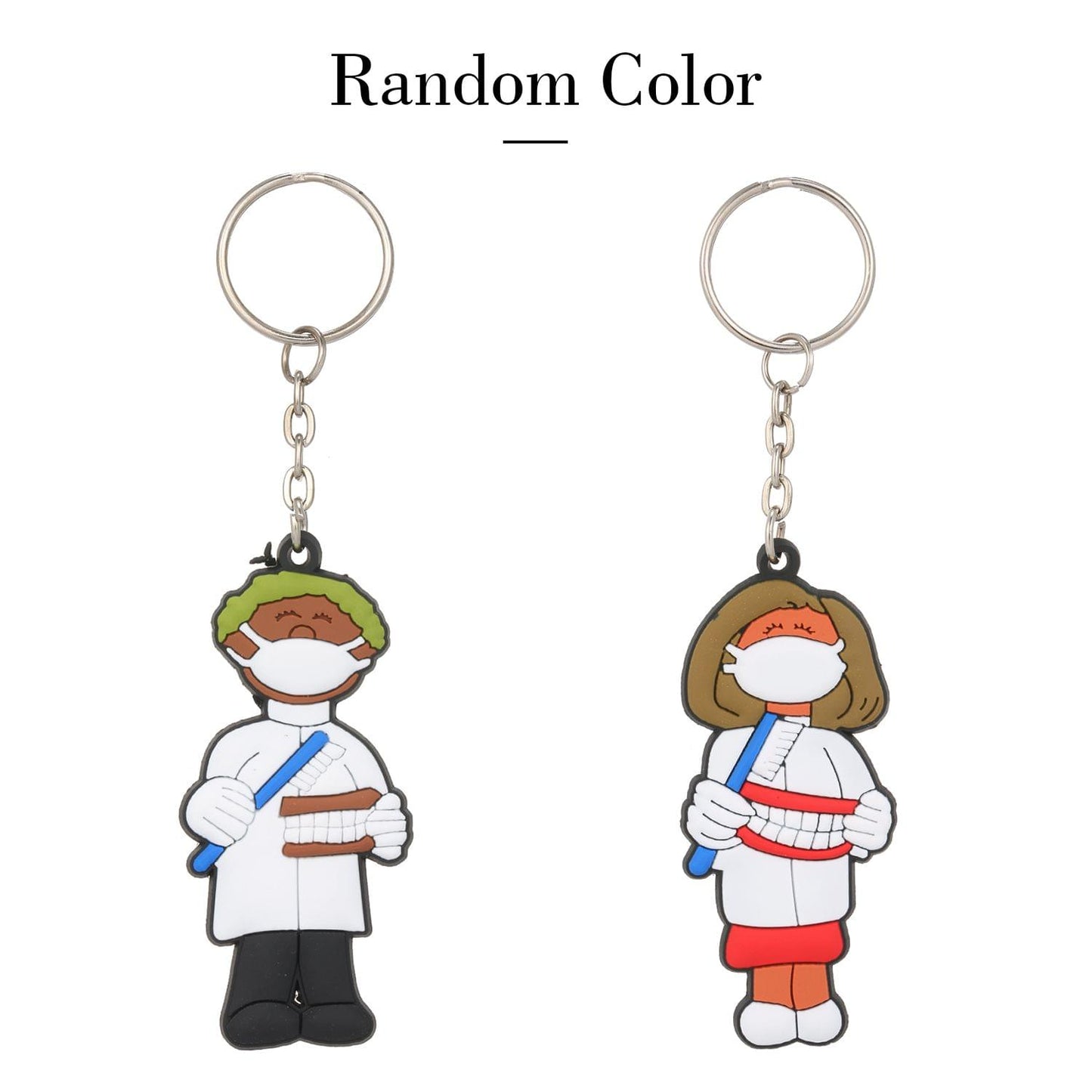 Dental Clinic Gift Cartoon Keychain Dentist Model Shape Key - 2